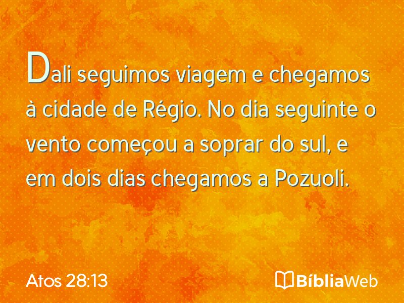 Atos 28:13 em imagem para compartilhar