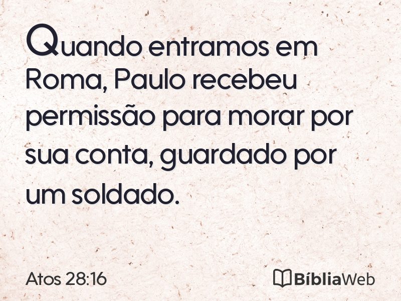 Atos 28:16 em imagem para compartilhar