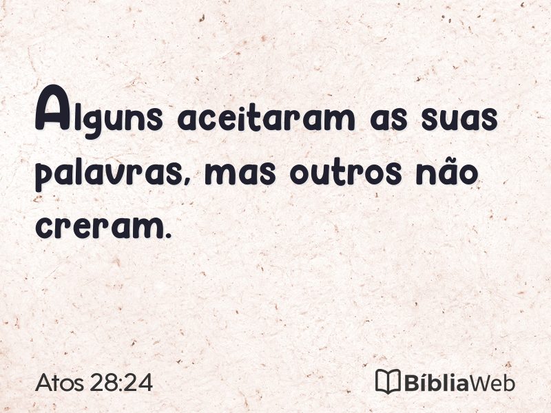 Atos 28:24 em imagem para compartilhar