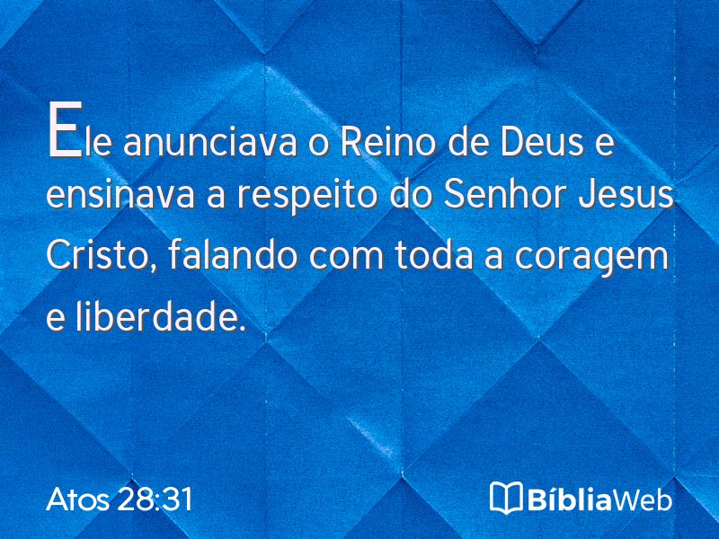 Atos 28:31 em imagem para compartilhar