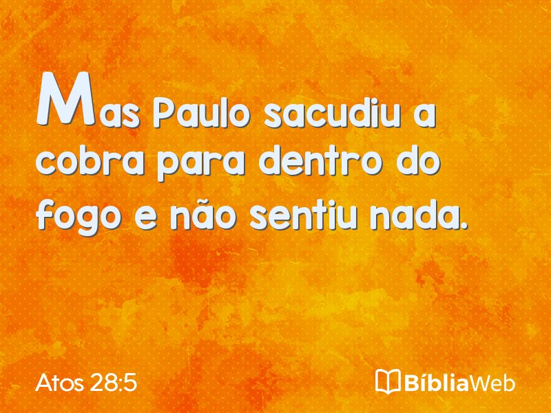 Atos 28:5 em imagem para compartilhar