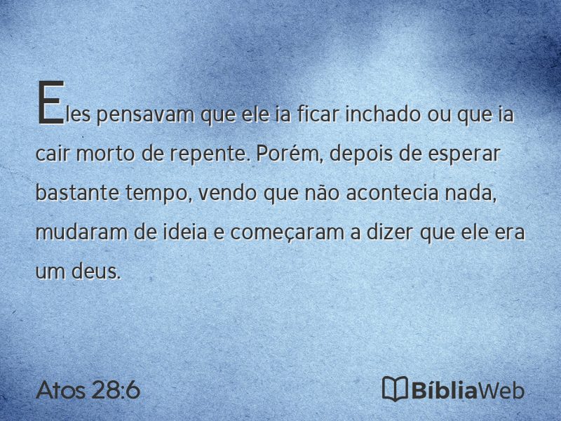 Atos 28:6 em imagem para compartilhar