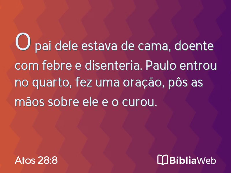 Atos 28:8 em imagem para compartilhar