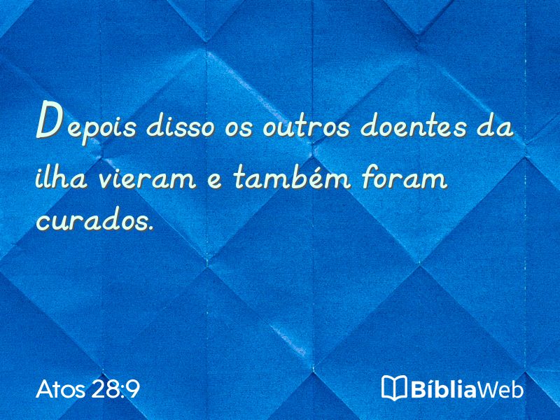 Atos 28:9 em imagem para compartilhar