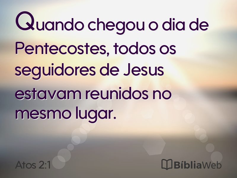Atos 2:1 em imagem para compartilhar