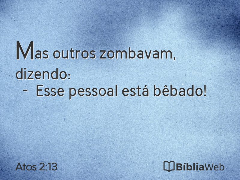 Atos 2:13 em imagem para compartilhar