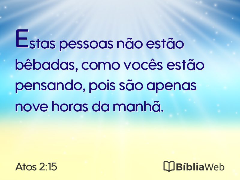 Atos 2:15 em imagem para compartilhar
