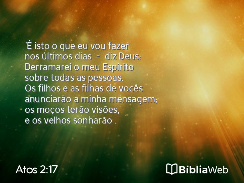 Atos 2:17 em imagem para compartilhar