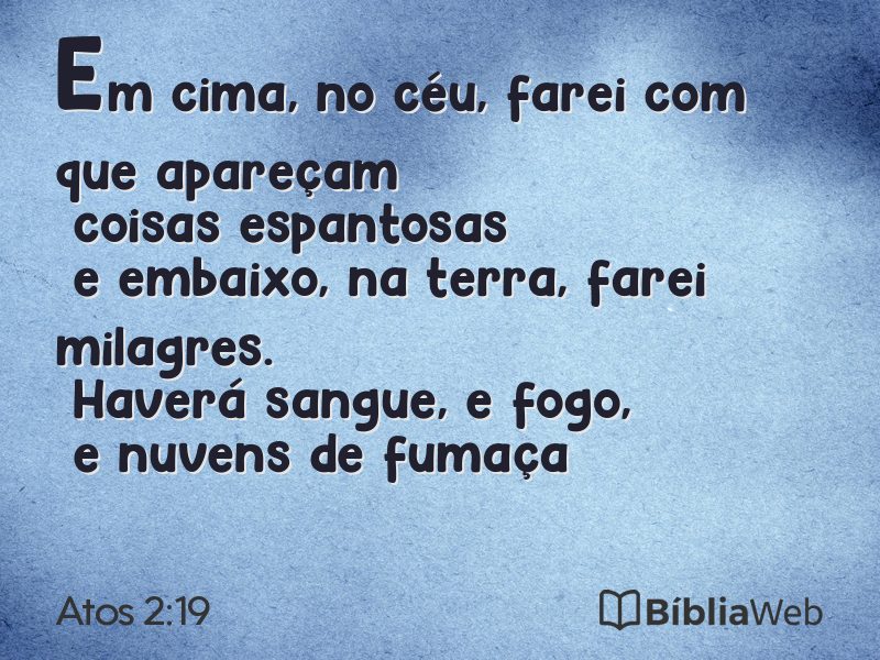 Atos 2:19 em imagem para compartilhar