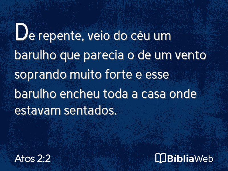 Atos 2:2 em imagem para compartilhar