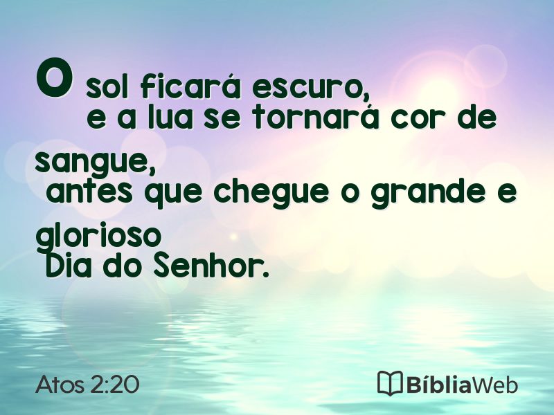 Atos 2:20 em imagem para compartilhar