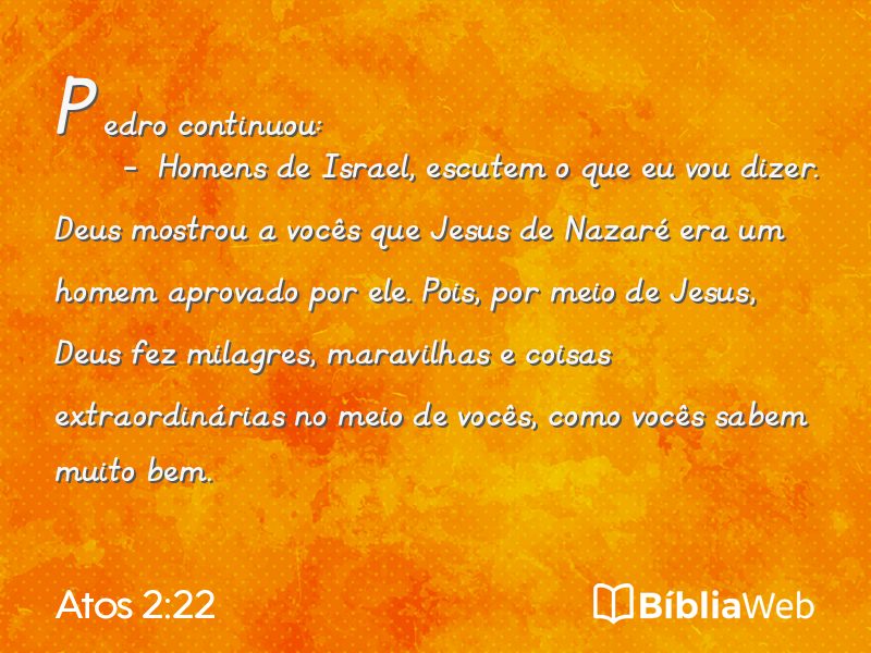 Atos 2:22 em imagem para compartilhar