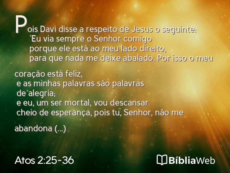 Atos 2:25-36 em imagem para compartilhar