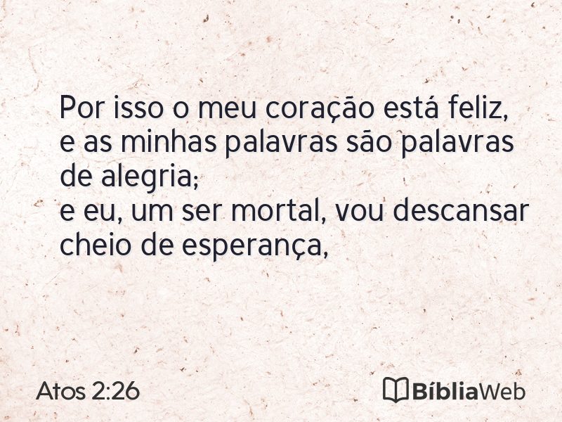 Atos 2:26 em imagem para compartilhar