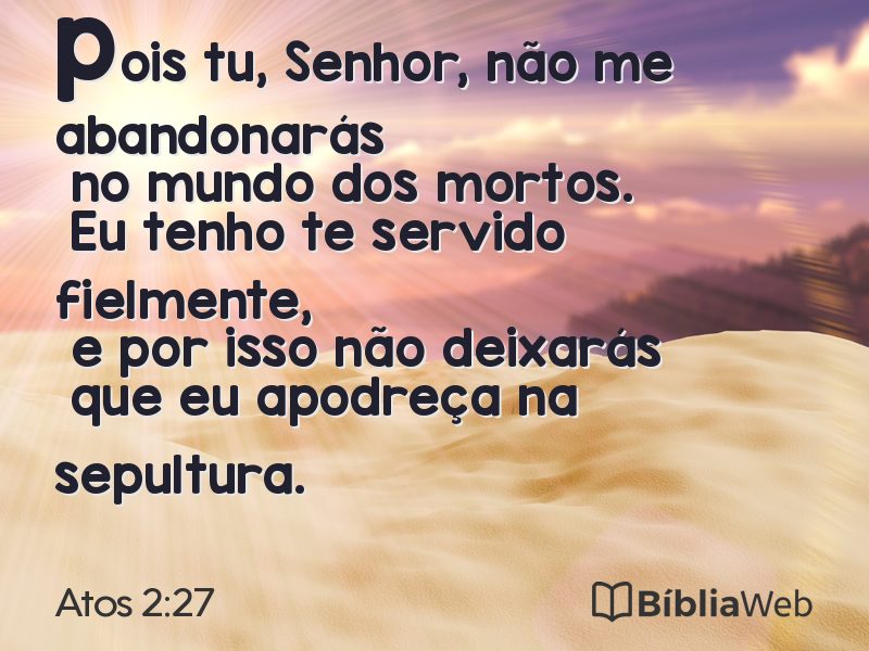 Atos 2:27 em imagem para compartilhar