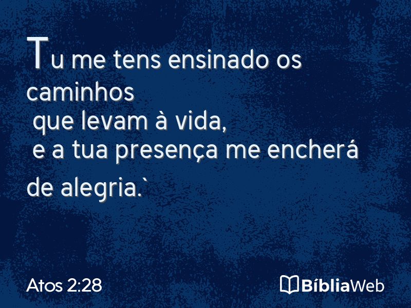 Atos 2:28 em imagem para compartilhar