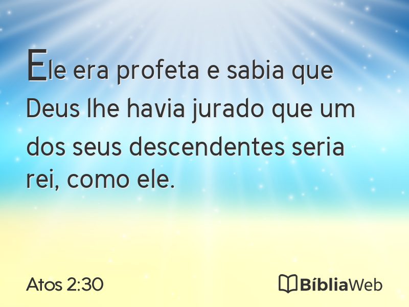Atos 2:30 em imagem para compartilhar