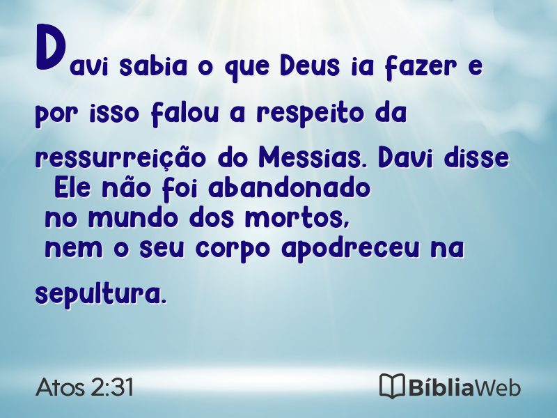 Atos 2:31 em imagem para compartilhar