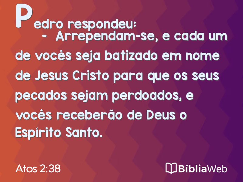 Atos 2:38 em imagem para compartilhar