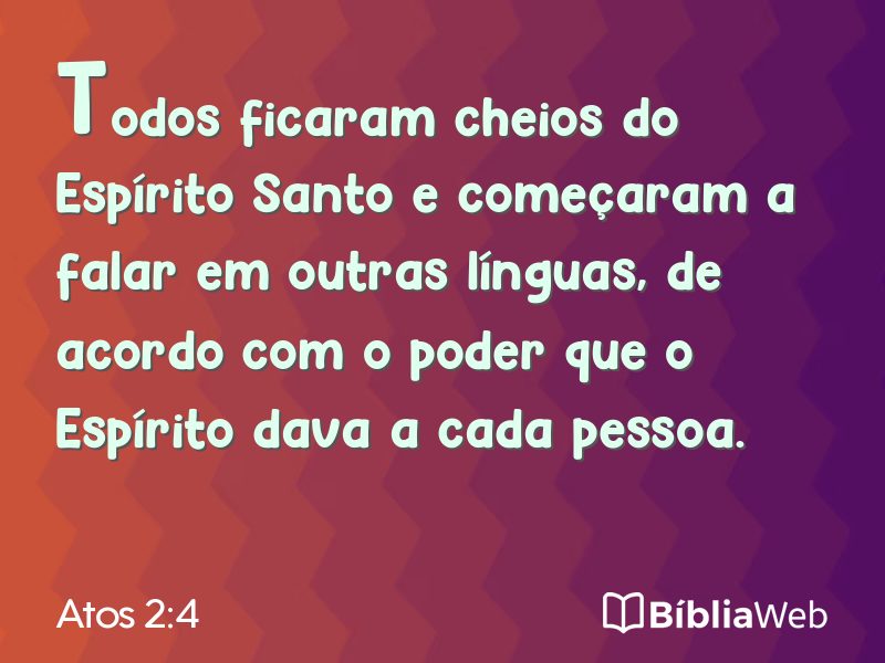 Atos 2:4 em imagem para compartilhar