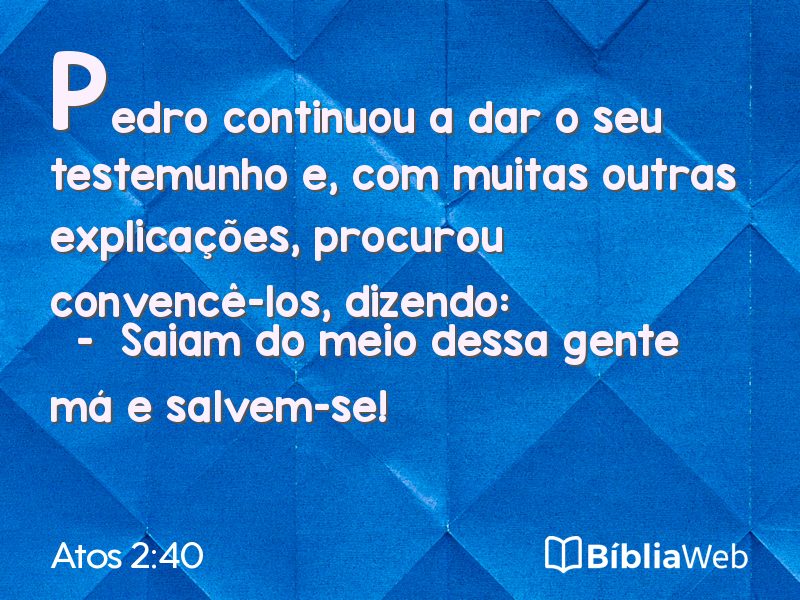 Atos 2:40 em imagem para compartilhar