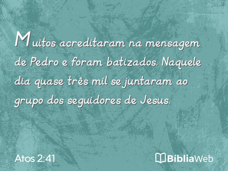 Atos 2:41 em imagem para compartilhar