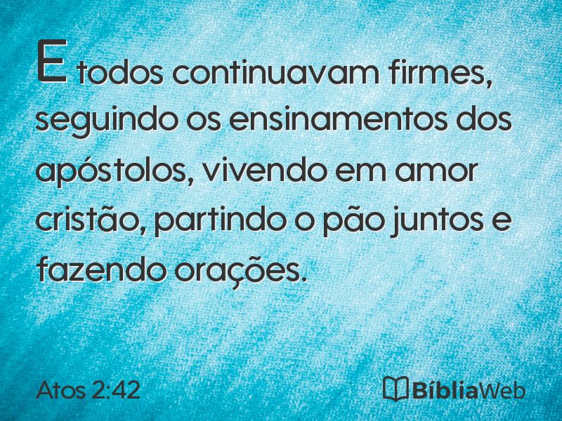 Atos 2:42 em imagem para compartilhar