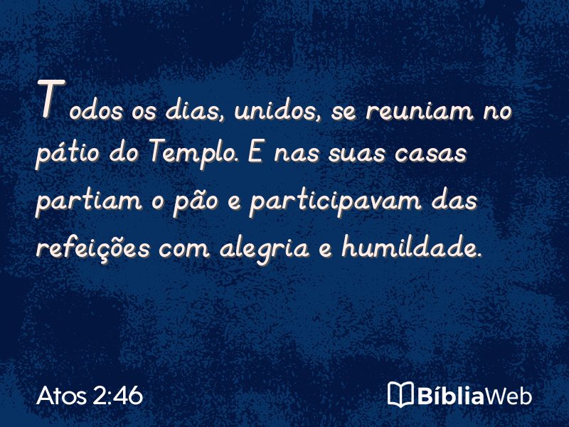 Atos 2:46 em imagem para compartilhar