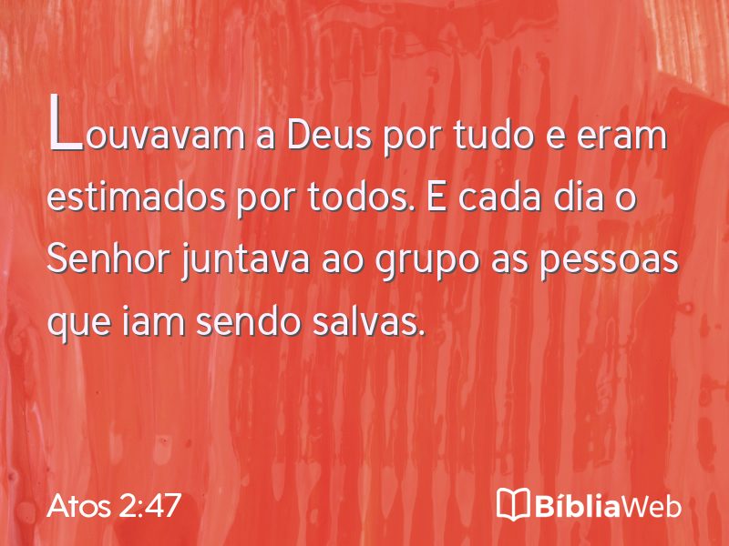 Atos 2:47 em imagem para compartilhar