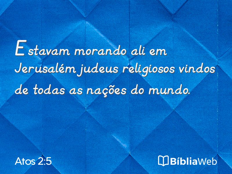 Atos 2:5 em imagem para compartilhar