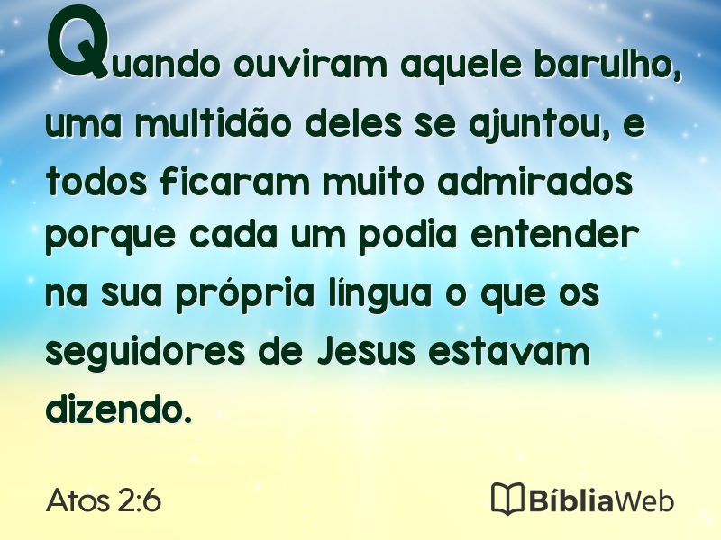 Atos 2:6 em imagem para compartilhar