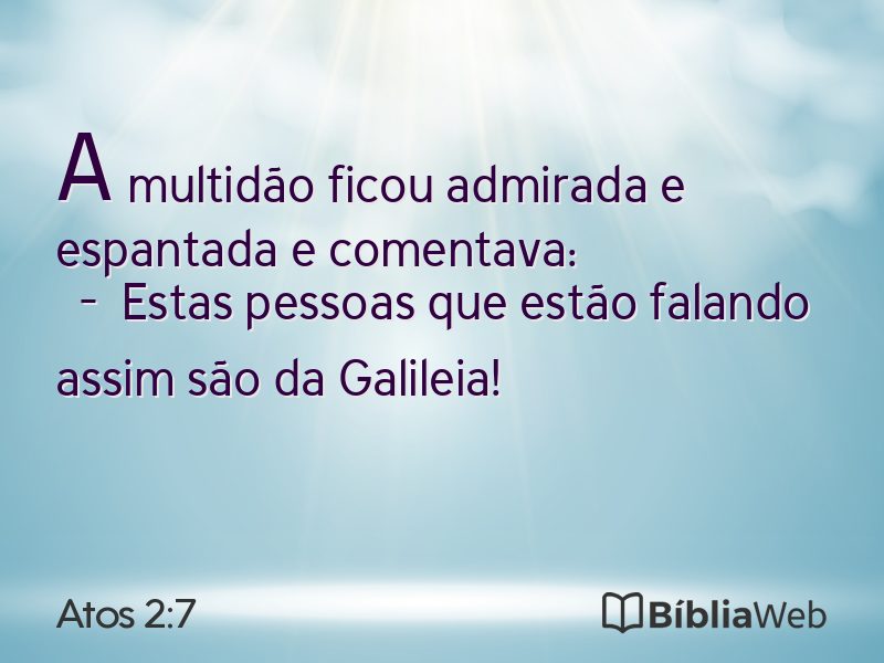 Atos 2:7 em imagem para compartilhar