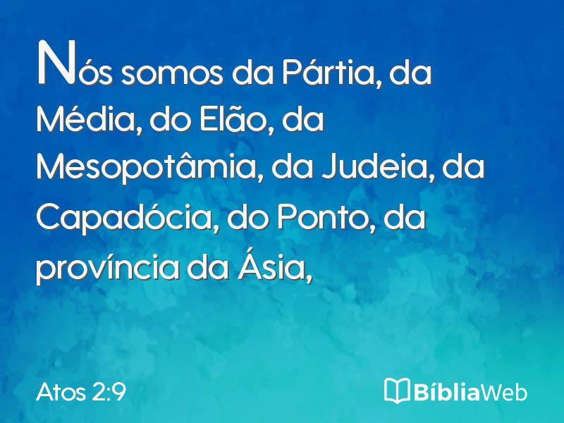 Atos 2:9 em imagem para compartilhar