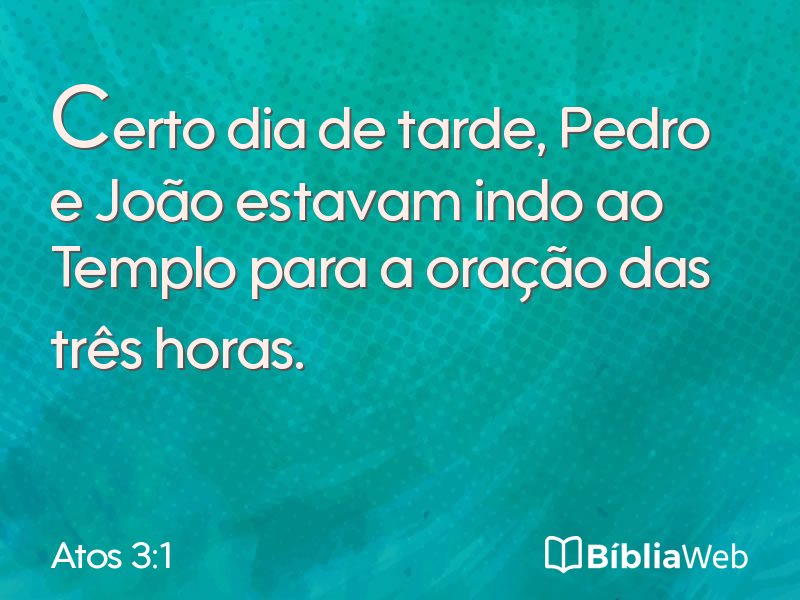 Atos 3:1 em imagem para compartilhar