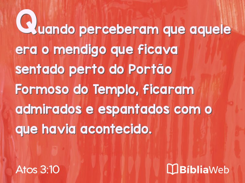 Atos 3:10 em imagem para compartilhar