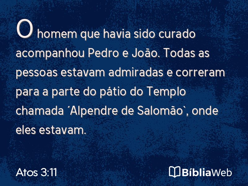 Atos 3:11 em imagem para compartilhar