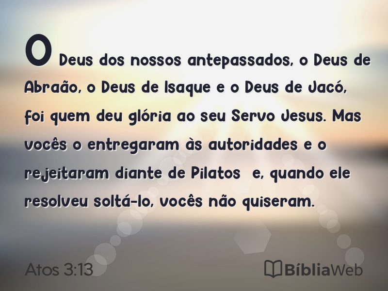 Atos 3:13 em imagem para compartilhar