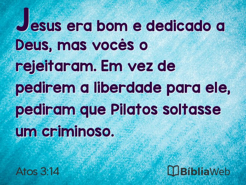 Atos 3:14 em imagem para compartilhar