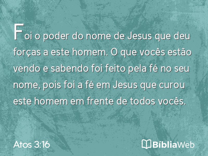 Atos 3:16 em imagem para compartilhar