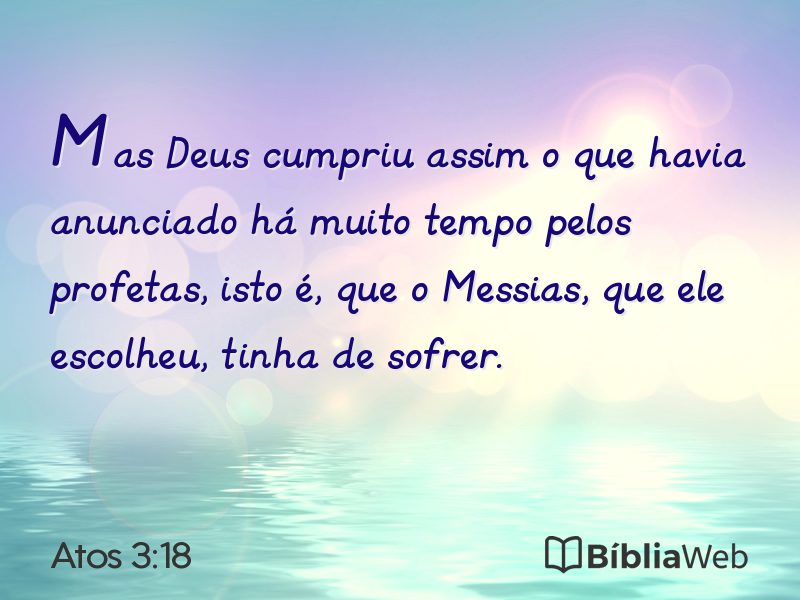 Atos 3:18 em imagem para compartilhar