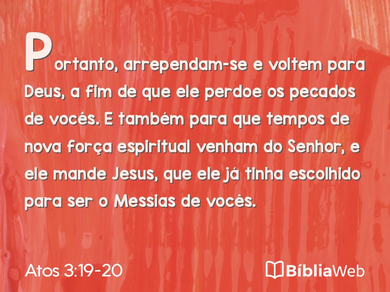 Atos 3:19-20 em imagem para compartilhar
