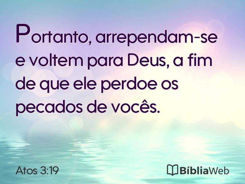 Atos 3:19 em imagem para compartilhar