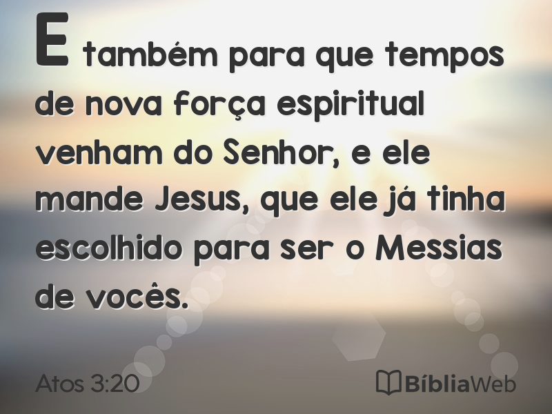 Atos 3:20 em imagem para compartilhar