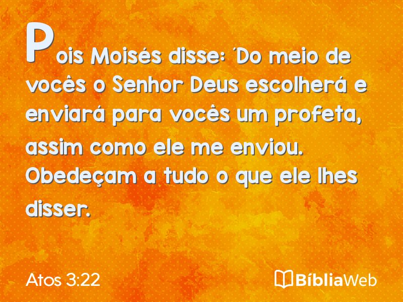 Atos 3:22 em imagem para compartilhar