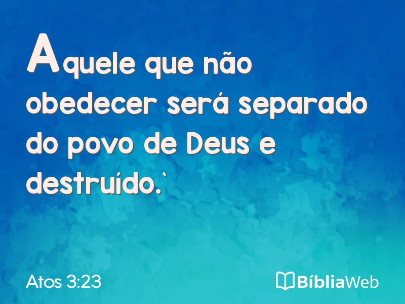 Atos 3:23 em imagem para compartilhar