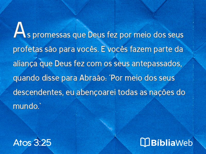 Atos 3:25 em imagem para compartilhar