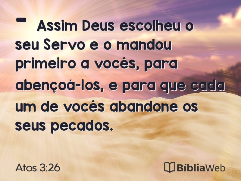 Atos 3:26 em imagem para compartilhar