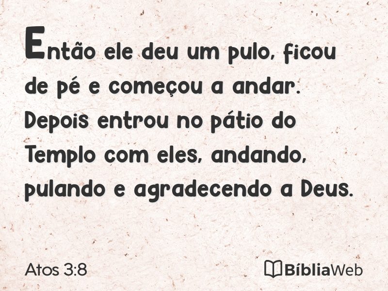 Atos 3:8 em imagem para compartilhar