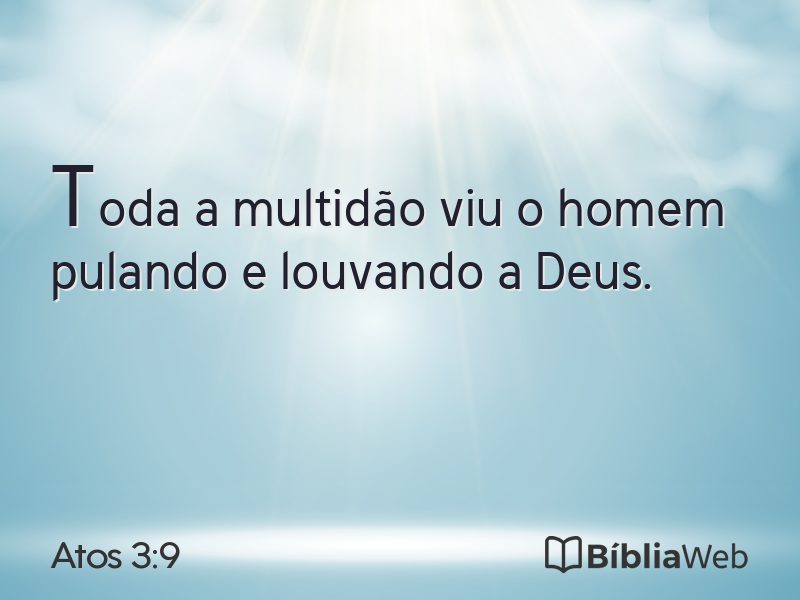 Atos 3:9 em imagem para compartilhar