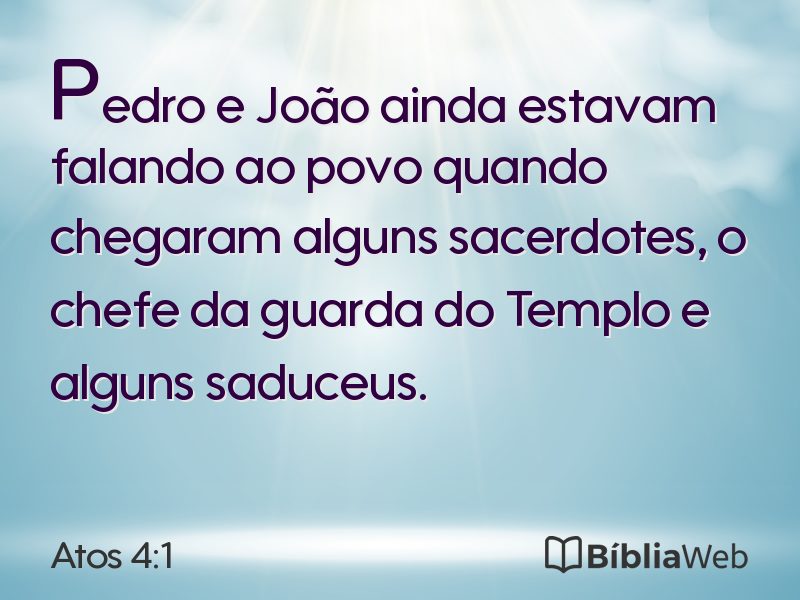 Atos 4:1 em imagem para compartilhar